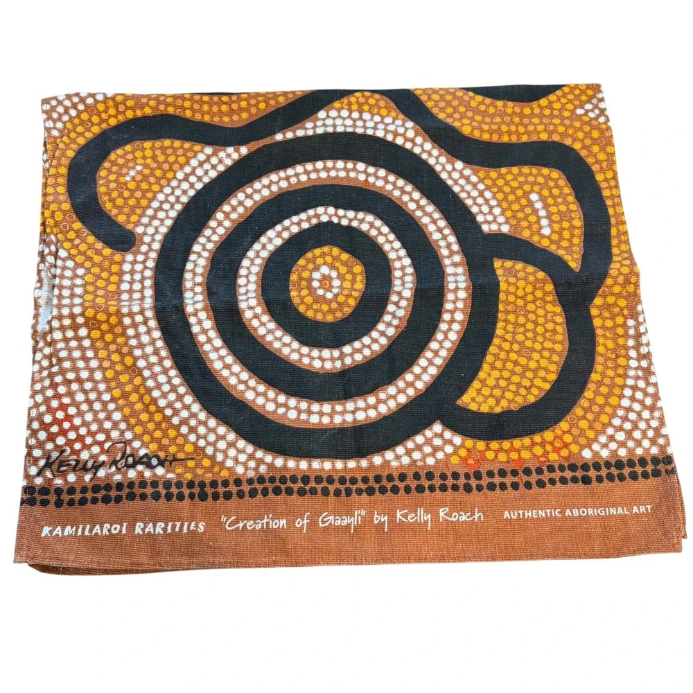 Kamilaroi Rarities Creation of Gaayli Kelly Roach Aboriginal Art Tea Towel Cottn